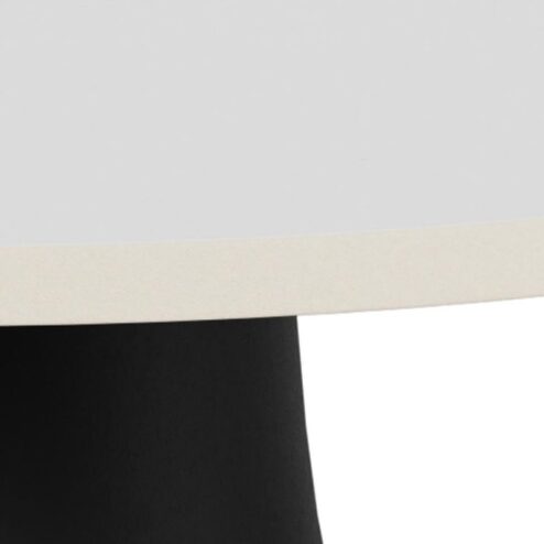 Solvani Salontafel laag Rond Keramiek Zwart-Wit 70cm