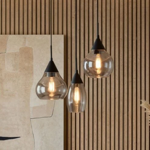 Spix Hanglamp 3-lichts smoke glas
