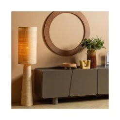 Syro 1-lichts Vloerlamp Raffia 130cm