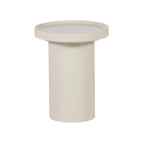Veluna Bijzettafel rond Hoogglans Zand 51cm