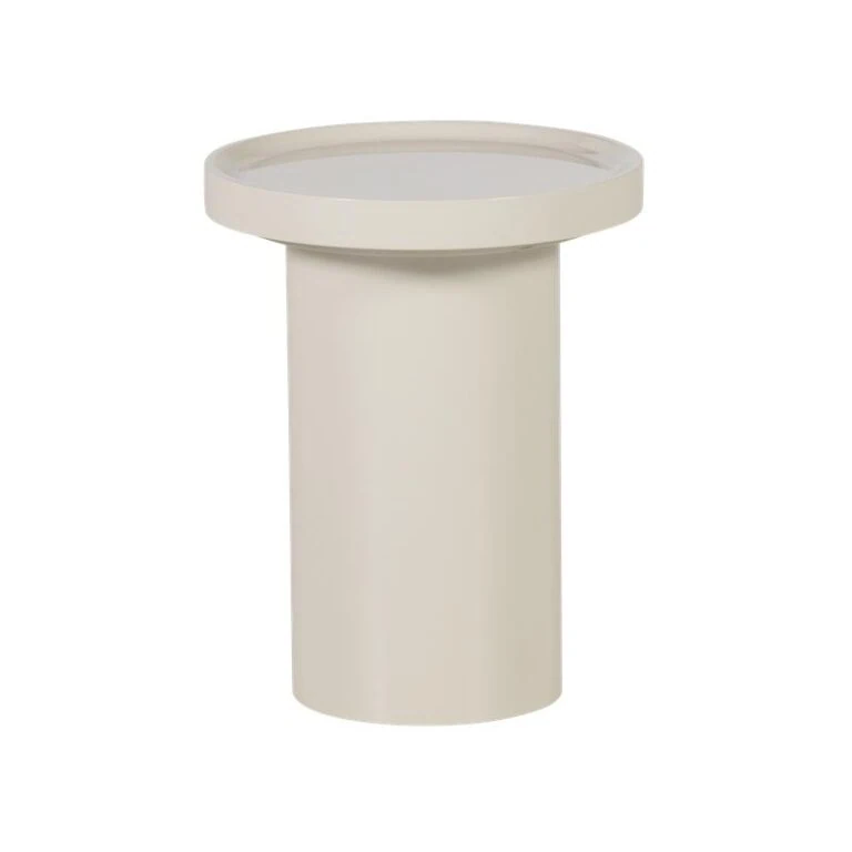 Veluna Bijzettafel rond Hoogglans Zand 51cm