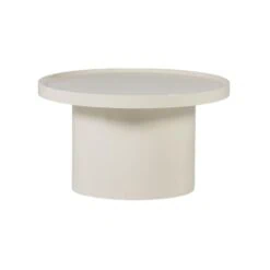 Veluna Bijzettafel rond Hoogglans Zand 70cm
