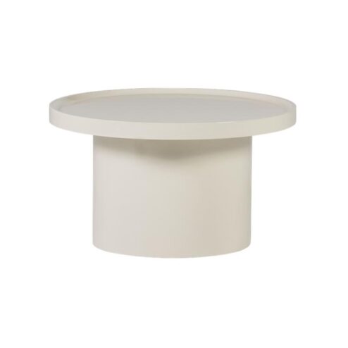 Veluna Bijzettafel rond Hoogglans Zand 70cm