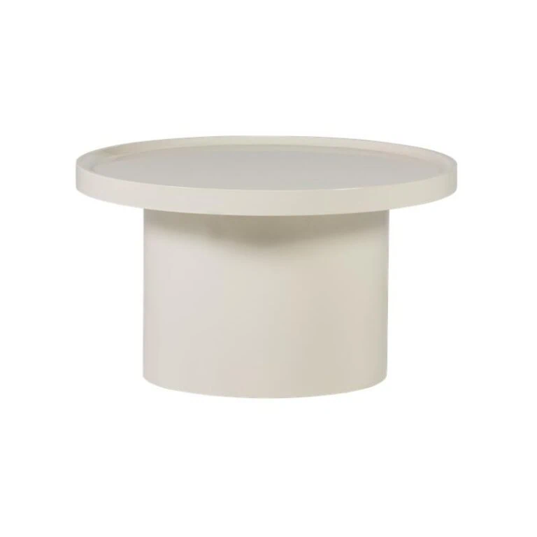 Veluna Bijzettafel rond Hoogglans Zand 70cm