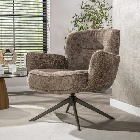 Vito Fauteuil Hoven champagne-bruin