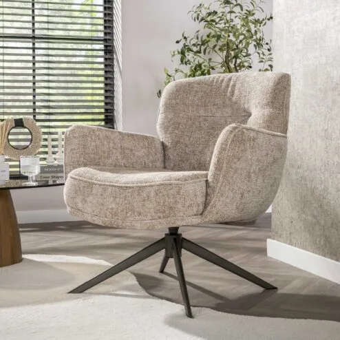 Vito Fauteuil Hoven zand-bruin