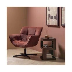 Wibo Draaifauteuil velvet Bruinrood