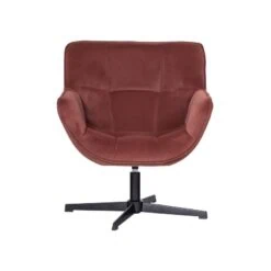Wibo Draaifauteuil velvet Bruinrood