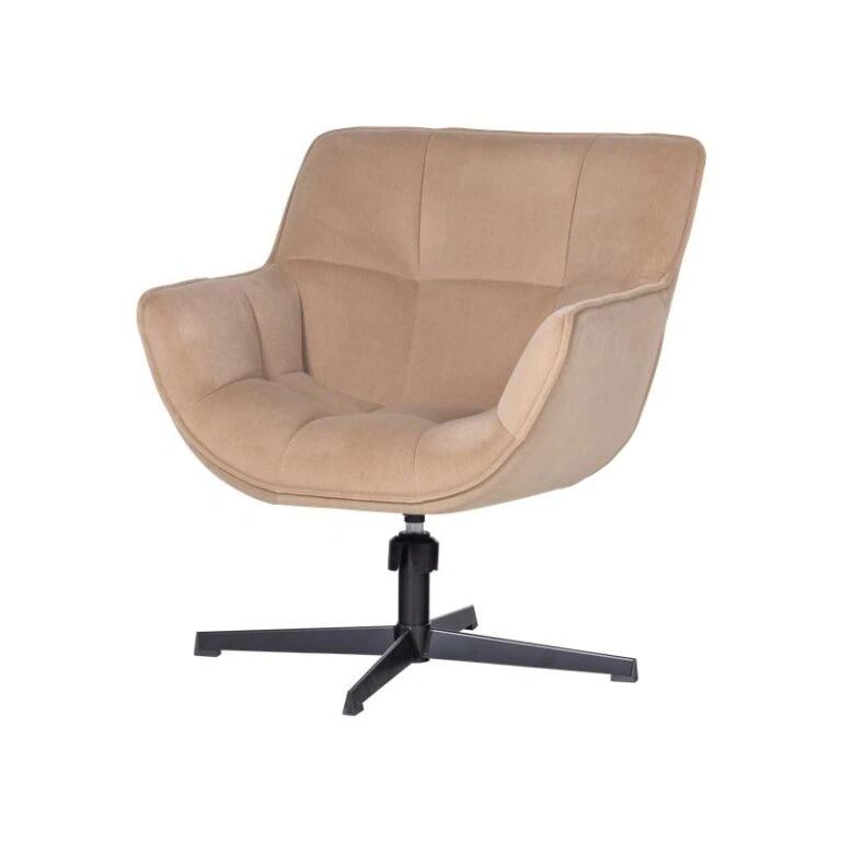Wibo Draaifauteuil velvet Zand