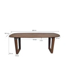 Cortez Eettafel Deens ovaal walnoot 200 cm