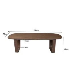Cortez Salontafel Deens ovaal walnoot 130cm