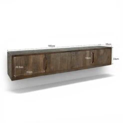Cortez Zwevend Tv meubel walnoot 180cm
