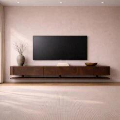 Dani Zwevend Tv meubel walnoot 230cm