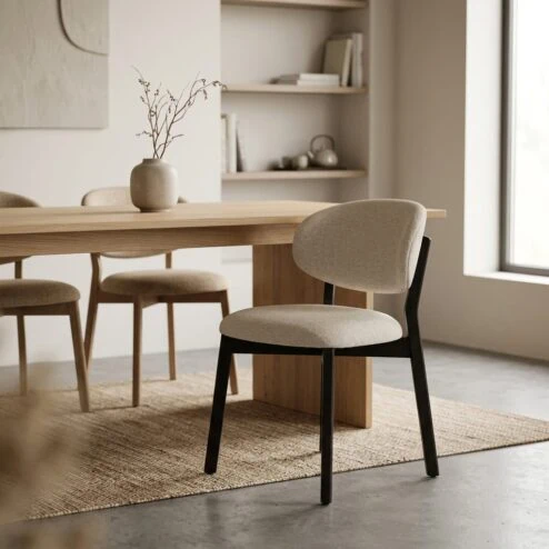 Eetkamerstoel Mikky Bruin Beige