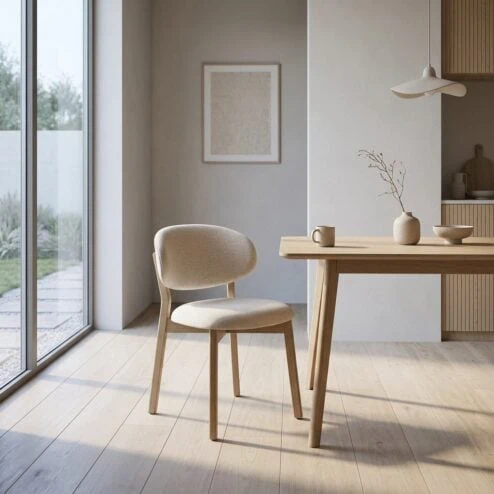 Eetkamerstoel Mikky Naturel Beige