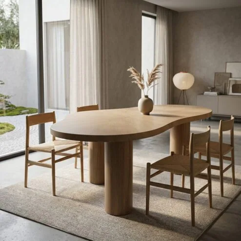 Eettafel Bobbie lichtbruin 215cm