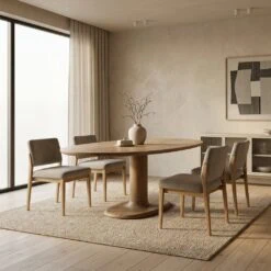 Eettafel Coco ovaal Lichtbruin mangohout 180cm