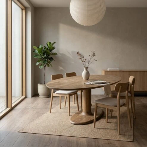 Eettafel Coco ovaal Lichtbruin mangohout 300cm