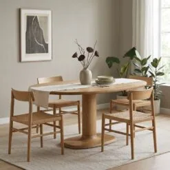 Eettafel Coco ovaal Naturel mangohout 180cm