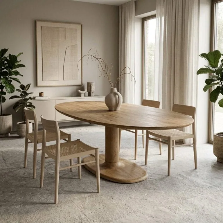 Eettafel Coco ovaal Naturel mangohout 240cm