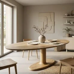 Eettafel Coco ovaal Naturel mangohout 300cm