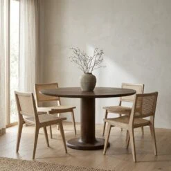 Eettafel Coco rond Lichtbruin mangohout 130cm