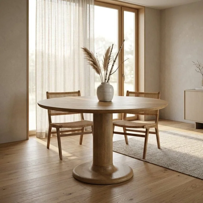 Eettafel Coco rond Naturel mangohout 130cm