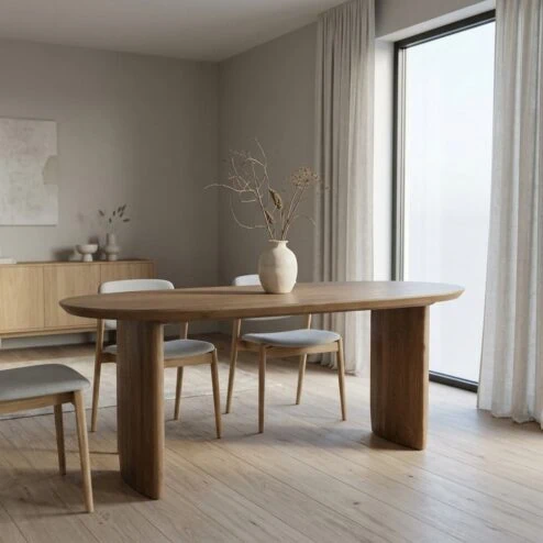 Eettafel Dex bruin eikenhout 250cm