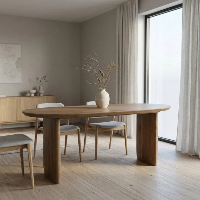 Eettafel Dex bruin eikenhout 250cm