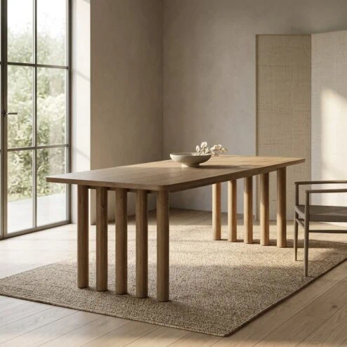 Eettafel Jake bruin eikenhout 250cm