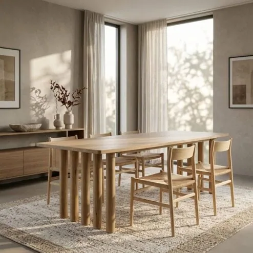 Eettafel Jake bruin eikenhout 300cm
