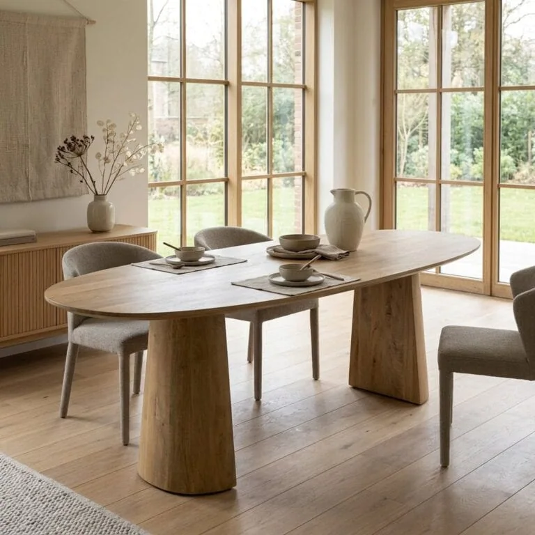Eettafel Lune ovaal naturel 240cm