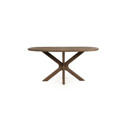 Alternative view of Eettafel Tycho ovaal Lichtbruin mangohout 160cm
