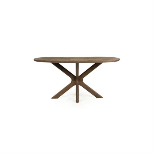 Alternative view of Eettafel Tycho ovaal Lichtbruin mangohout 160cm