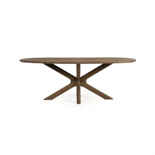 Alternative view of Eettafel Tycho ovaal Lichtbruin mangohout 210cm