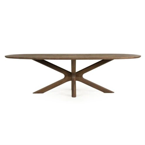 Alternative view of Eettafel Tycho ovaal Lichtbruin mangohout 260cm
