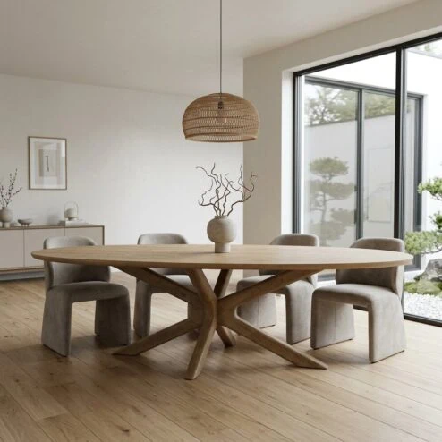 Eettafel Tycho ovaal Naturel mangohout 260cm