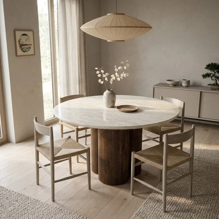 Eettafel Xanni rond Marmer 130cm