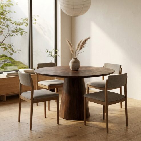 Eleonora eettafel Aron rond  130 bruin