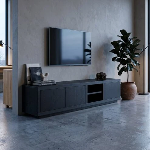 Eleonora tv meubel Helsinki 200cm zwart