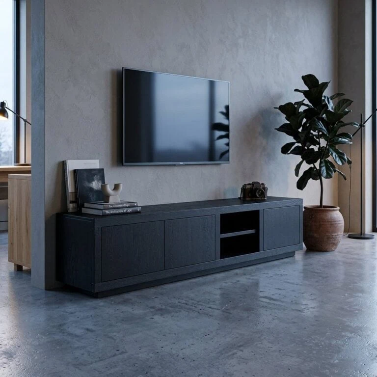 Eleonora tv meubel Helsinki 200cm zwart