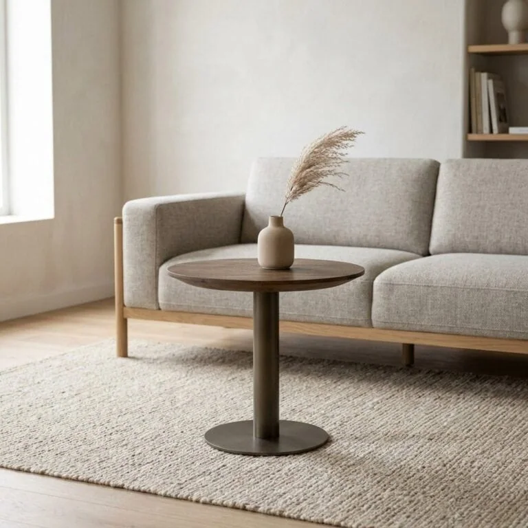 Esila Salontafel rond Bruin 50cm