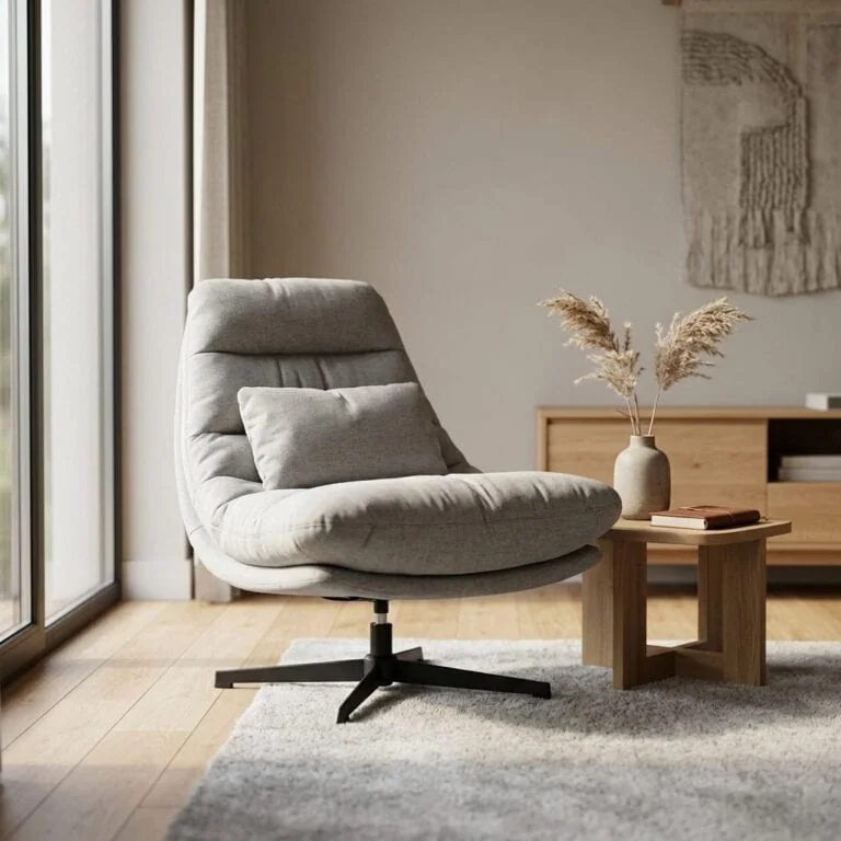 Fauteuil Cooper met kussen grijs Houston