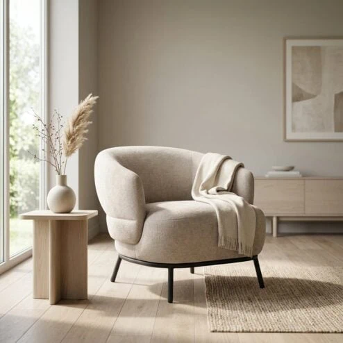 Fauteuil David Taupe 84cm