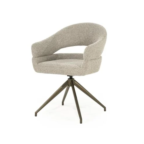 Alternative view of Hailey Eetkamerstoel Taupe stof