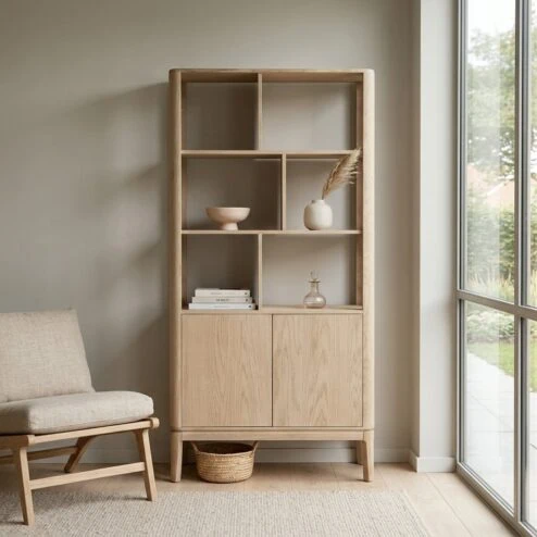 Harvey Boekenkast Eikenhout 90 cm