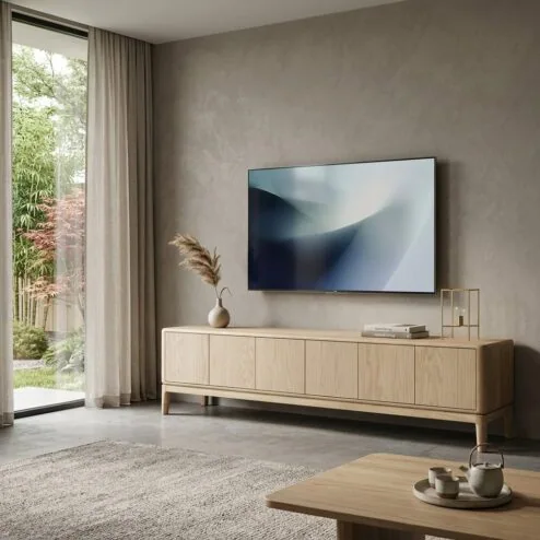 Harvey Tv meubel Eikenhout 6drs 220 cm