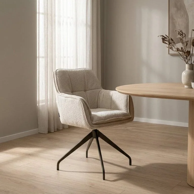 Hugo Eetkamerstoel Beige stof
