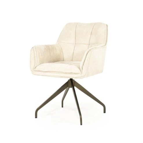 Alternative view of Hugo Eetkamerstoel Beige stof