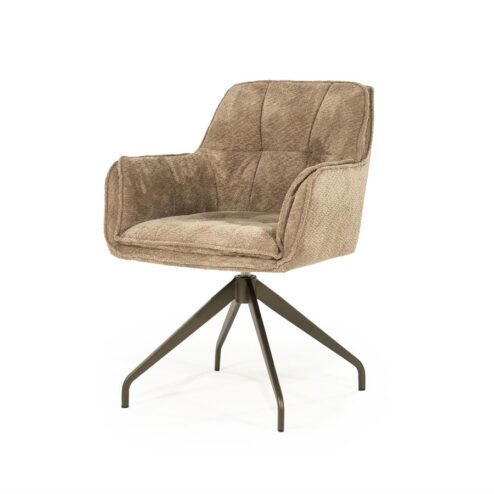 Alternative view of Hugo Eetkamerstoel Taupe stof